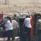 11 اصابة بينها خطيرة بحادث سير على طريق الكسارات