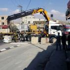 صور: الاحتلال يواصل إغلاق طرق ومداخل جنوب نابلس