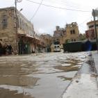 الامطار تغرق البلدة القديمة في الخليل