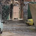 الامطار تغرق البلدة القديمة في الخليل