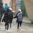 الامطار تغرق البلدة القديمة في الخليل