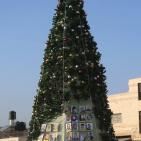 شجرة الميلاد بالعيزرية.. بصور الشهداء