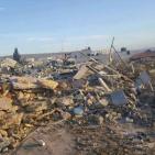 اصابات وهدم منشآت في مخيم قلنديا