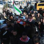 تشييع جثمان الطفل الشهيد محمد زيدان في بلدة بير نبالا