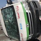 7 إصابات إحداها خطيرة في حادث وسط قطاع غزة