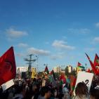 الآلاف يحتشدون في رام الله اسنادا للاسرى المضربين