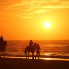 الغزيون يتجهون لشاطئ البحر رغم الأجواء الباردة