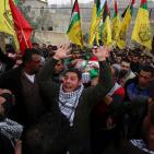 جماهير نابلس تشيع جثمان الشهيد قينو في عراق بورين