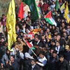 تشييع جثمان الشهيد الفتى ليث أبو نعيم في قرية المغير 