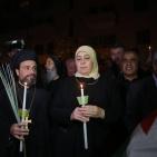 مسيرة الشموع في رام الله تضامنا مع شهداء قطاع غزة