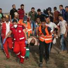 109 اصابات خلال قمع الاحتلال مسيرة العودة شرق غزة