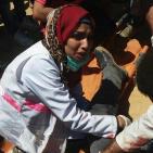 محدث- استشهاد مسعفة واصابة 100 مواطن شرق غزة