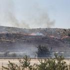فيديو- مستوطنون يحرقون 120 دونما غرب رام الله