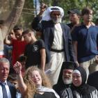 استقبال الطفلة عهد التميمي ووالدتها في منزلهما ببلدة النبي صالح