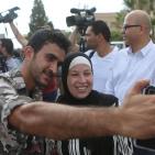 استقبال الطفلة عهد التميمي ووالدتها في منزلهما ببلدة النبي صالح