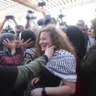 استقبال الطفلة عهد التميمي ووالدتها في منزلهما ببلدة النبي صالح