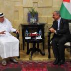 تفاصيل اجتماع العمادي مع الرئيس عباس واشتية