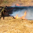 (صور).. المزيد من الحرائق في مستوطنات محيط غزة