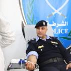الشرطة تنظم حملة للتبرع بالدم بالتعاون مع بنك الدم الوطني في رام الله