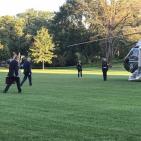 بالصور.. نقل ترامب إلى مستشفى عسكري للعلاج
