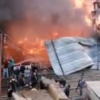 فيديو وصور.. حريق هائل بجوار محطة قطارات الزقازيق في مصر
