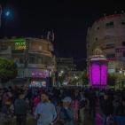 إضاءة فانوس رمضان في مدينة رام الله