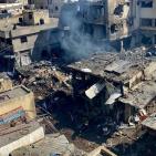 انفجار سوق الزاوية في غزة