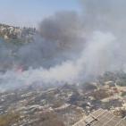 شاهد: اندلاع حريق كبير في القدس وإخلاء بيوت للمستوطنين