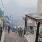 صور: أضرار في منازل وإخلاء سكانها بفعل حريق في ترشيحا بالجليل