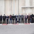 نائب رئيس وأعضاء بلدية بيت لحم يشاركون في استقبال حارس الاراضي المقدسة