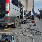صور: مصرع امرأة و5 إصابات بحادث طرق قرب باقة الغربية