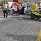 مصرع شخصين في حادث سير على طريق رام الله نابلس