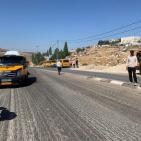 بالصور: إضراب السائقين يشل حركة النقل العام في قرى غرب رام الله