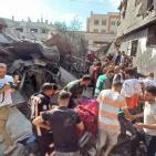 بالصور: شهيدان وجرحى باستهداف منزل شمال قطاع غزة