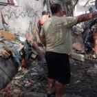 بالصور: شهيدان وجرحى باستهداف منزل شمال قطاع غزة