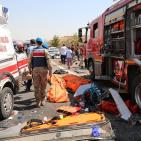 صور: مصرع 16 شخصا في حادث مروري مروع جنوبي تركيا