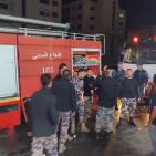 شاهد: السيطرة على حريق في عمارة سكنية من ستة طوابق برام الله