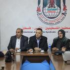 نقيب الصحافيين الفلسطينيين يجتمع بلجنة الجندر خلال زيارته للمحافظات الجنوبية