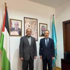 السفير أبو زيد يستقبل نظيره الإيراني الجديد لدى كازاخستان