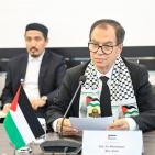 سفير دولة فلسطين وعميد السلك الدبلوماسي العربي والأجنبي يشاركون مع سفراء الدول العربية على إثر العدوان الإسرائيلي