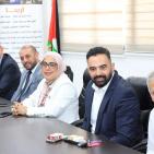 رئيس نقابة المهندسين والوفد المرافق في زياره عمل لبلدية اريحا