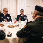 لقاء ثنائي بين اللواء بحري العبد إبراهيم خليل والفريق هايبرت بونو في باريس