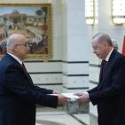 السفير الفلسطيني د. نصري ابو جيش يقدم اوراق اعتماده للرئيس التركي