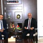 سليمية يستقبل سفير الأردن ومدير عام الشركة الأردنية الفلسطينية للتسويق الزراعي