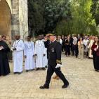 بالصور| القنصل الفرنسي الجديد يجري زيارته الرسمية لكنيسة القيامة وسانت آن بالقدس