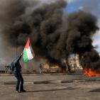 مواجهات بين طلاب جامعة بيرزيت وقوات الاحتلال على المدخل الشمالي لمدينة البيرة 