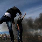 مواجهات بين طلاب جامعة بيرزيت وقوات الاحتلال على المدخل الشمالي لمدينة البيرة 