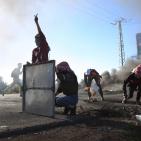 مواجهات اليوم الجمعة على المدخل الشمالي لمدينة البيرة 