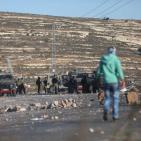 مواجهات اليوم الجمعة على المدخل الشمالي لمدينة البيرة 