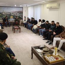 اللواء العبد إبراهيم خليل يستقبل وفد سكرتارية الشبيبة الفتحاوية المنتخب